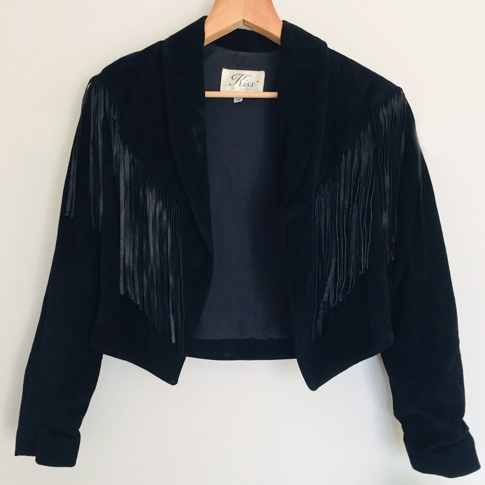 Vintage Kiss of Leather Fringe Jacket